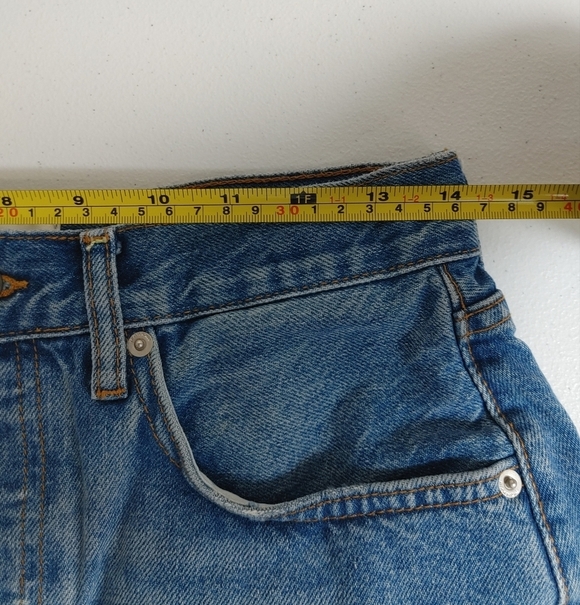 Zara Denim Shorts Frayed Hem Size 6 - Picture 5 of 5